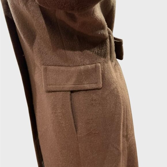 Stevens Forstmann 60s Vintage Wool Trench Coat Lined Winter Women’s Medium - Picture 6 of 9